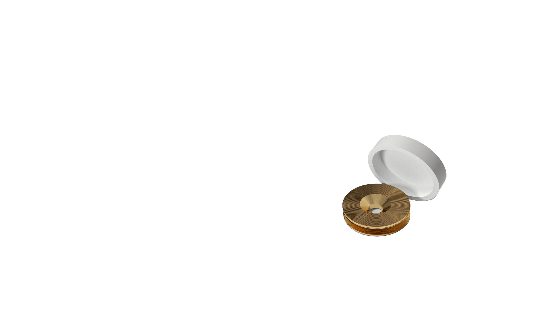 Skruvtäcklock aluminium vit