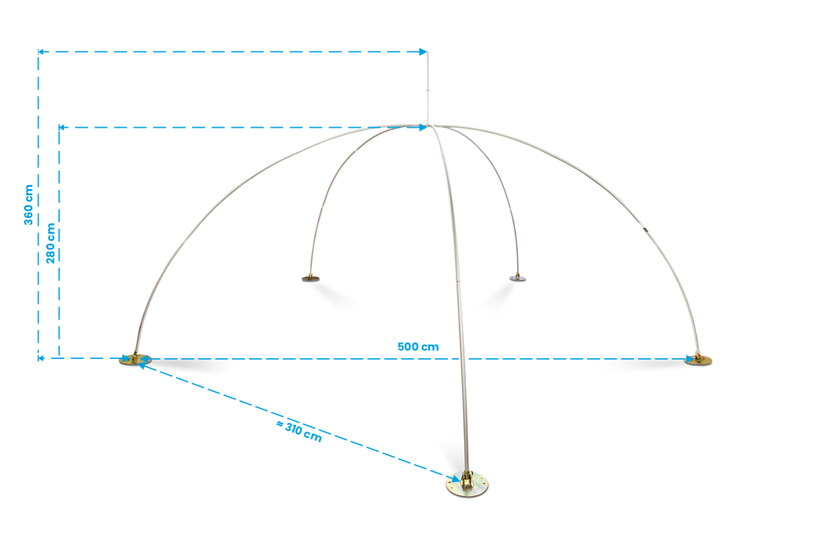 Aluminium Gazebo Tält Dome 5m - Bild 9